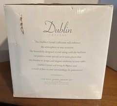 Shannon Crystal Godinger Dublin 5-Piece Footed Pedestal Dessert Bowl Set NEW NIB