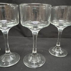 Set of 4 Cordial Sherry Wine Glasses Stemmed Clear All Occasion Glassware