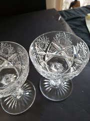 4 champagne glasses sherbet, Brilliant Period Cut Crystal Val St Lambert 3157/17