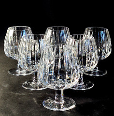 ASTRAL PEERAGE BRANDY SNIFFTERS, Cut Lead Crystal, 5 1/4″, 12 oz, 6PC