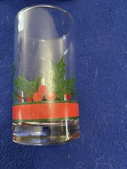 🎄Vintage Libbey Christmas Holly And Ribbon Highball Glasses, Set Of 8, 1980s