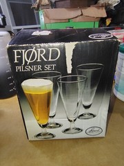 1979 Javit Crystal Fjord Pilsner Glasses Set Of 4 Leonard Silver Mfg