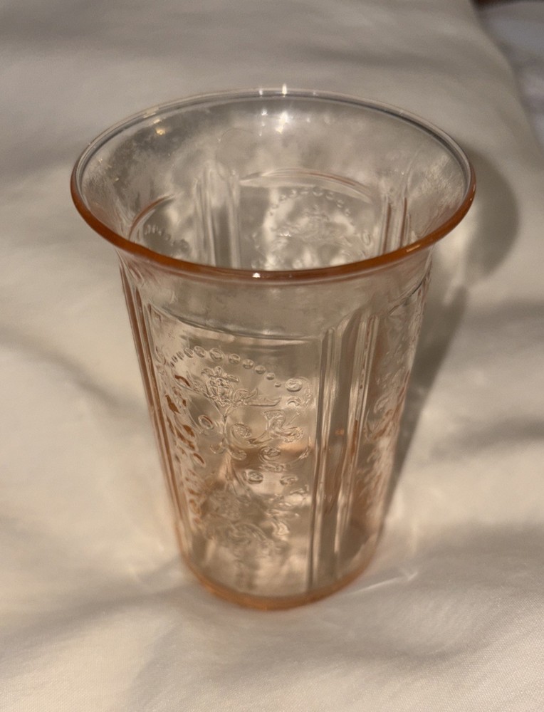 One Pink Depression Glass American Sweetheart Tumblers 3 1/2″ – 1930s