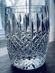 STUART Crystal Glasses – Manhattan Pattern; Set of 4 ; 11oz Tumblers; NEW IN BOX