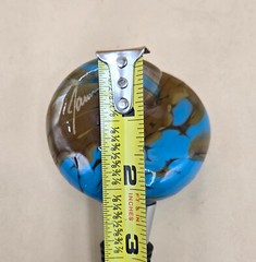 James Hayes Abstract Blown Glass Wine Stopper, Heavy, Blue & Brown EXCELLENT