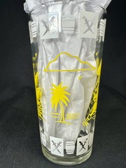 Vintage Hazel Atlas Pirate Glass Sword Fighting Nautical Tumbler 5.75”