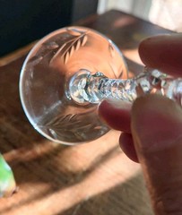 Rock Sharpe Crystal 1024-1 5 7/8″ Wine Glass -2oz Cut Floral Dot & Swag Design
