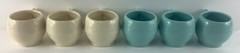 Blue Yellow METLOX Poppytrail TOM & JERRY Punch Bowl Set MCM Midcentury Modern