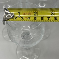 Cristal D’Arques-Durand «Dampierre» Bohemia Crystal Etched Goblet Set 3