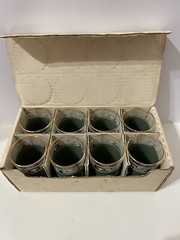 8 Jeanette 6oz Juice Glass In Wedgwood Green With 22K Gold Trim With Box