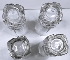 Set of 4 Libbey Squire Cooler Clear Glass Tumblers ~ 6.75″ ~ Heavy Square Bottom