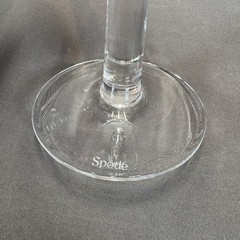 Spode Christmas Tree Wine Glass Water Goblet 7 1/4″ Set of 4 Gold Rim 12 Ounces