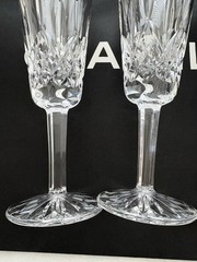 Waterford Lismore Champagne Flute 4-5 oz, 7 1/4″ Tall Exc Condition Set Of 3