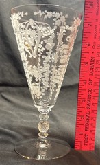 Cambridge Glass DIANE #3122 7 1/4” 12 oz Iced Tea Footed Tumbler Stem Goblet