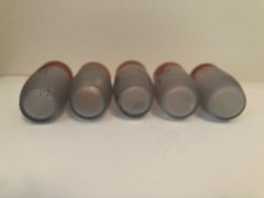 Set Of 5 RUEVEN NOUVEAU ART Glass Juice/Glsses Tumblers 4 3/4 Inch Multicolored