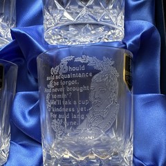 Edinburgh Crystal Robert Burns «Auld Lang Syne» whiskey tumbler set