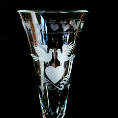 COLONY FOREVER CHAMPAGNE FLUTE, Etched Lead Crystal, 11 1/4″, Made in Germany