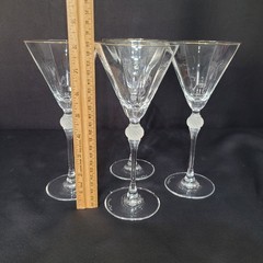 Oscar de la Renta TUXEDO Martini Glasses Gold Rim – Set of 4