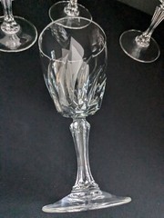 Flamenco 7″ Crystal Wine Glass By JG Durand (Set Of 5)