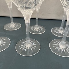 10 Cristal D’Arques-Durand MADRIGAL Water Goblet Glass Cut Fan 8.5” Clear Steam
