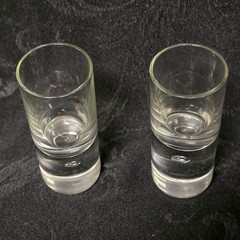 Kosta Boda Pippi Clear set of 2 Wine Aquavit Glasses 3 3/8″
