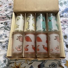 Lot 7 Federal Glass Highball Clear Frosted Fruit Drink Tumblers Cocktails MCM