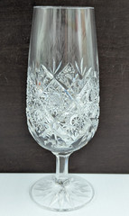 Set of 4 Cut Crystal Champagne Flutes Elegant Glasses Hobstar Fans 7″