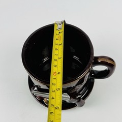 Vintage EO Brody Hunting Shotgun Shell Mug Brown Pottery Stein Cup