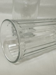 VTG Lot of 2 Libbey Crisa Clear Paneled Juice Glasses 8oz Fluted Water Tumbler
