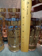 Vintage Culver 22K Gold Barware Set 8 Highball Glasses Ice Bucket MCM Rare