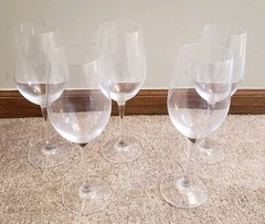 Waterford crystal Robert Mondavi set of 5 wine glasses 9″ tall