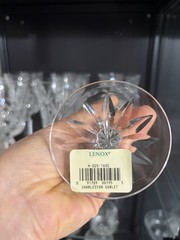 Set of SIX Lenox Charleston Fine Crystal Water Goblets 7.5” Cut Crystal EUC