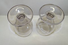 Rummer 19th Century Set of 4 Goblets 2 part Mold Pub Inn Barware Sun Purple #6