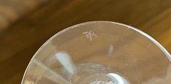 Set of (9) Tiffin CHARDONNAY 6.875” Tall Iced Tea Glasses, Signed