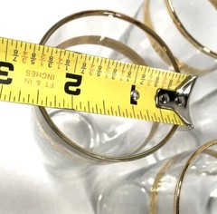 Vintage Gold Rim Cocktail Glasses MCM Set Of 6 Barware Appx 5” Entertaining