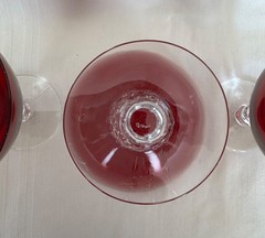 Morgantown Ruby Red Golf Ball Water/Wine Glass(es) 7 Inches by 3-3/8″