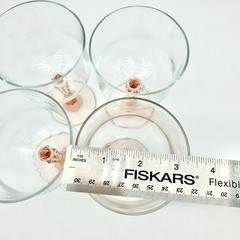 Cristal d’Arques Durand CRA35 Pink Spiked Stem Wine Goblets Set of 4