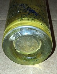 Plymouth Harbor Mass. Glass Tumbler, Yellow, Tourist, Souvenir