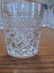 Anchor Hocking Wexford Old Fashioned Rock Glasses Diamond Glass VTG Set of 12