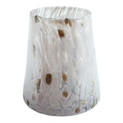 Murano Glass Drinking Art Tumbler Lilac Bronze Handmade Venice Italy Millefiori