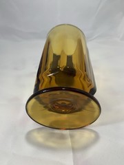 1 Colony Glass Nouveau MCM Footed Ice Tea Water Goblet 6.25” VTG 12 oz. Amber