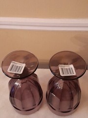 Libbey Duratuff Gibraltar Violet Purple Ice Tea Gobblets Glasses 7″ NWT Lot of 2
