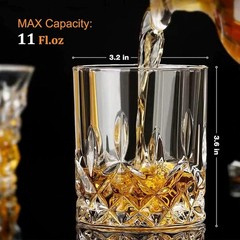 «Double Old Fashioned Glasses Crystal Scotch Whiskey Crystal Set of 8
