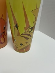 4 Just Funky POKEMON Drink Glasses Bulbasaur, Charmante, Squirtle, Pikachu LOT