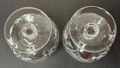 Mikasa 2 Crystal Cognac/Brandy Snifter Etched Glass Petit Point Retired Austria