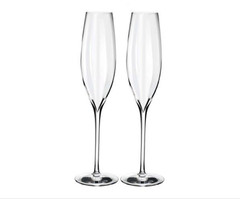 Waterford Elegance Optic Classic Champagne Flute Pair