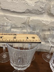 Crystal Wine Glasses American Heritage by ST GEORGE elegant stems Set Of 9