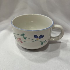 Allegro Stoneware Hearthside Cup Coffee Tea Flowers Vine Vintage