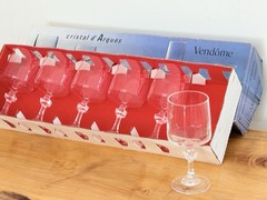 6 Cristal D’Arques Paris Royal 5” Crystal Cordial Glasses In Original Box