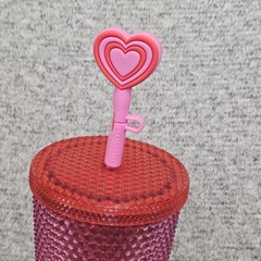 Starbucks Disneyland Pink Studded Tumbler Cup 24oz Heart Straw Mickey Valentines